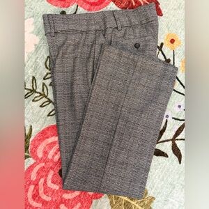 LOFT Charcoal Checkered Pants